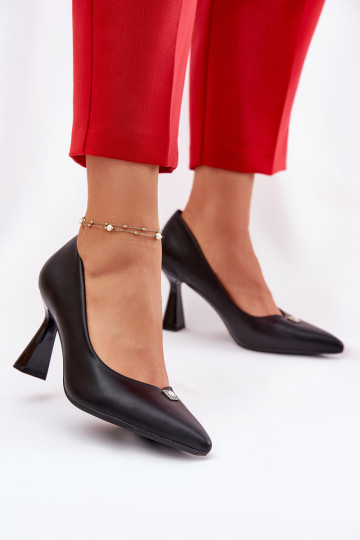 Stile elegante Scarpe Abilitato Rozszerzanej Szpilce Vinceza 62222 colore nero