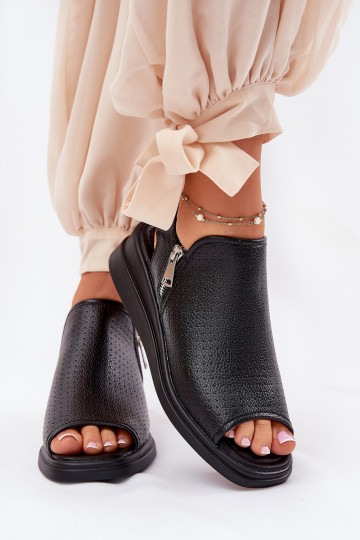 Sandali da donna Su un cuneo colore nero Mevinette 2