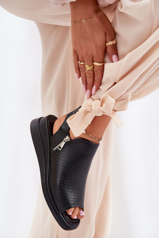 Sandali da donna Su un cuneo colore nero Mevinette