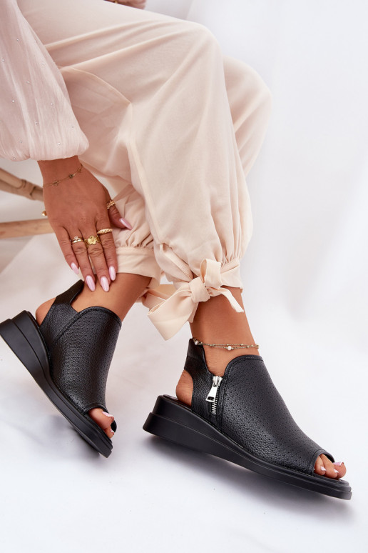 Sandali da donna Su un cuneo colore nero Mevinette