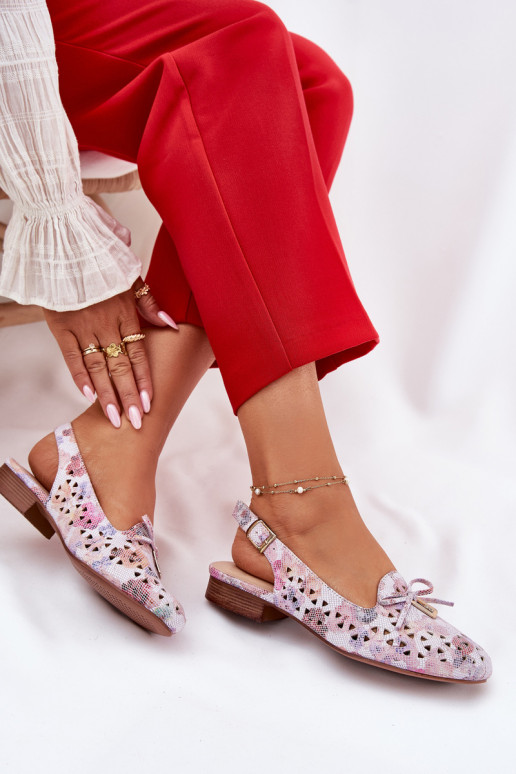 Ballerine traforate con tacco aperto Colori differenti Abilitatovinnia