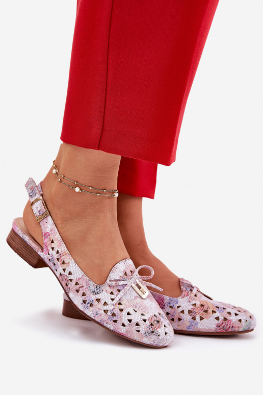 Ballerine traforate con tacco aperto Colori differenti Abilitatovinnia