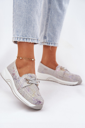 dalla pelle scamosciata scarpe Realizzato in pelle naturale con una piattaforma Artiker 56C2104 colore grigio 2