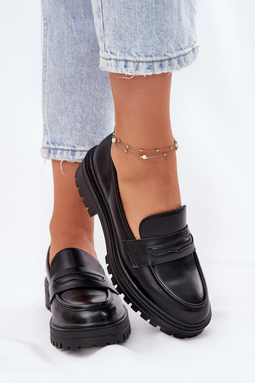 Elegantello classico mocassini da donna in ecopelle colore nero Enticca Elegantello classico mocassini da donna in ecopelle colore nero Enticca