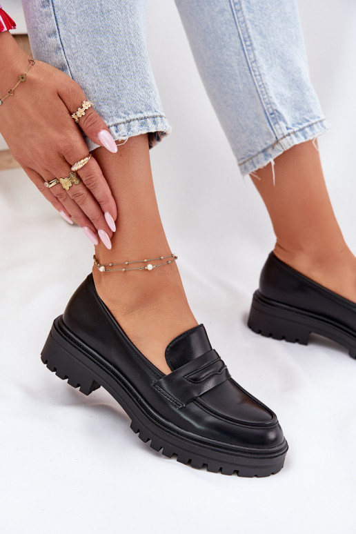 Elegantello classico mocassini da donna in ecopelle colore nero Enticca Elegantello classico mocassini da donna in ecopelle colore nero Enticca