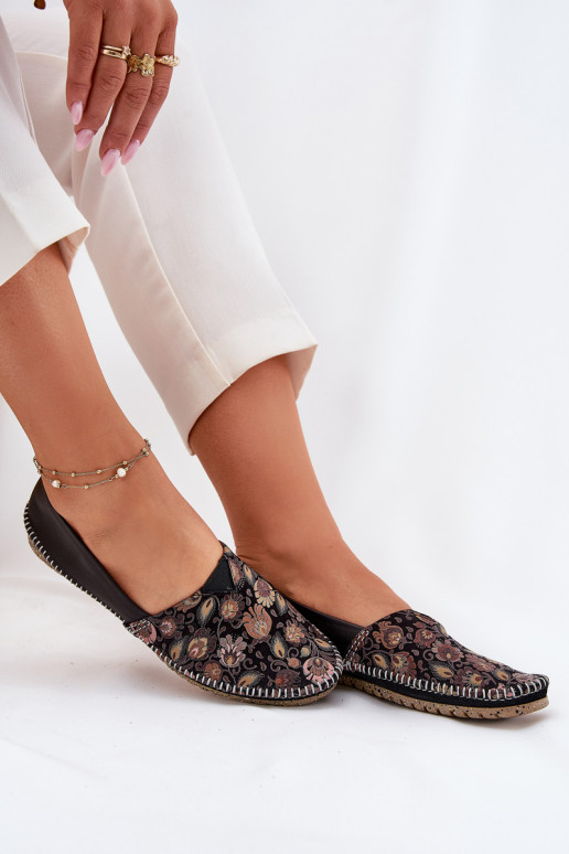 Pelle Elegantellato Ballerine Deveciejka T1929-71 colore nero Pelle Elegantellato Ballerine Deveciejka T1929-71 colore nero