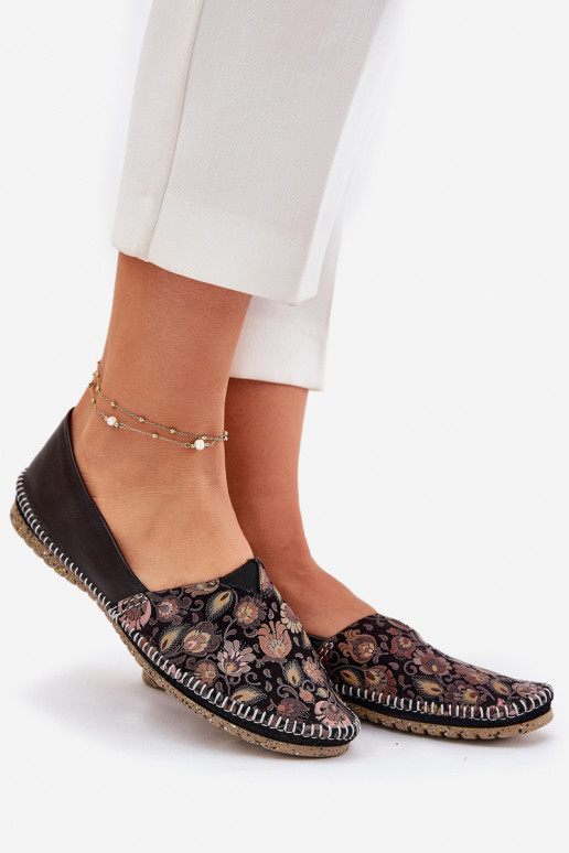 Pelle Elegantellato Ballerine Deveciejka T1929-71 colore nero Pelle Elegantellato Ballerine Deveciejka T1929-71 colore nero