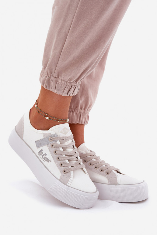Scarpe per il tempo libero con una piattaforma Lee Cooper LCIN-25-31-3479L Bianco-colore grigio Scarpe per il tempo libero con una piattaforma Lee Cooper LCIN-25-31-3479L Bianco-colore grigio