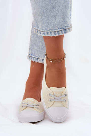 Scarpe da ginnastica Scarpe per il tempo libero Z Haftem Lee Cooper LCIN-25-31-3445L beige 2