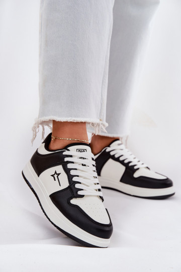 Sneakers da donna tipo scarpe Big Star RR274A240 HI-POLY SYSTEM bianche-nere