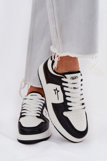 Sneakers da donna tipo scarpe Big Star RR274A240 HI-POLY SYSTEM bianche-nere 2