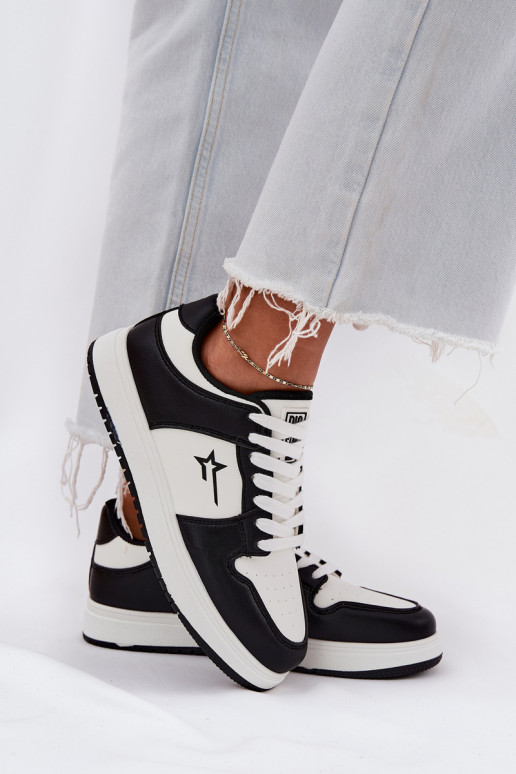 Scarpe modello sneakers Femminile Big Star RR274A240 HI-POLY SYSTEM Bianco-colore nero Scarpe modello sneakers Femminile Big Star RR274A240 HI-POLY SYSTEM Bianco-colore nero