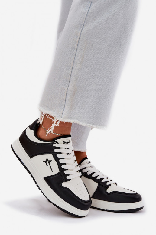 Scarpe modello sneakers Femminile Big Star RR274A240 HI-POLY SYSTEM Bianco-colore nero Scarpe modello sneakers Femminile Big Star RR274A240 HI-POLY SYSTEM Bianco-colore nero