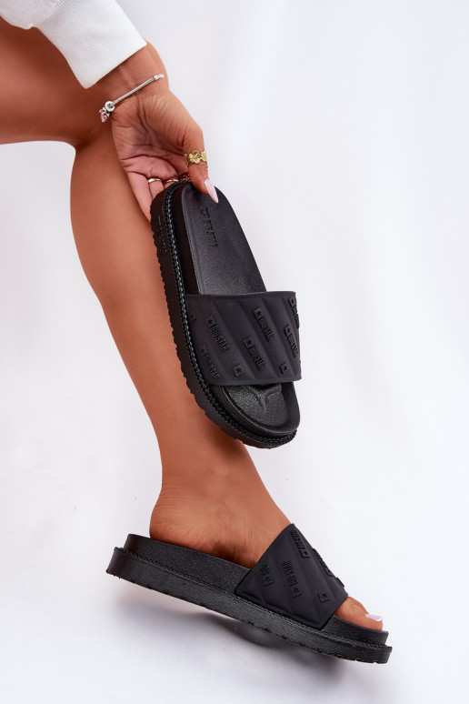 Pantofole da donna con una piattaforma Big Star RR274A540 colore nero