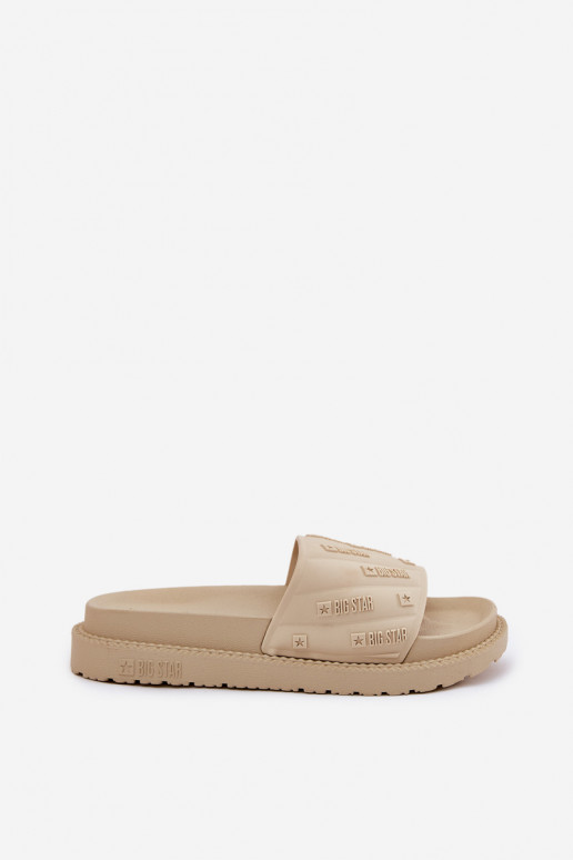 Pantofole da donna con una piattaforma Big Star RR274A542 beige