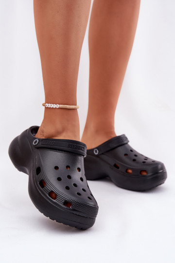 Ciabatte leggere da donna con suola massiccia alla moda Big Star RR274A118 color nero 2