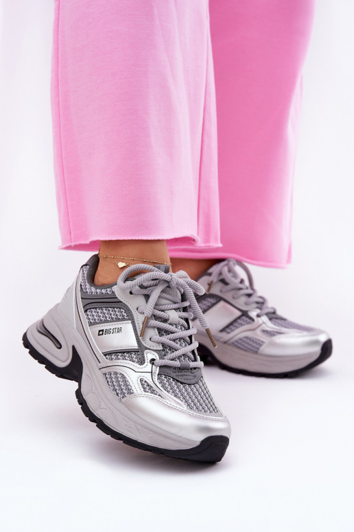Scarpe sportive grigie da donna Big Star RR274A193