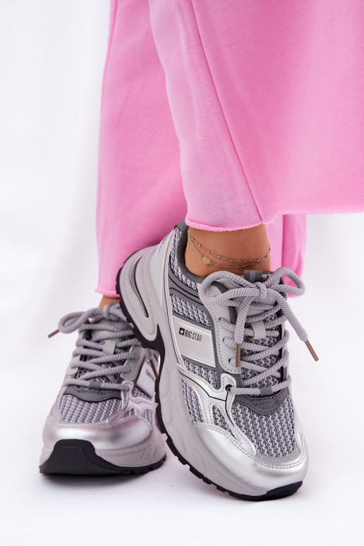 Scarpe sportive grigie da donna Big Star RR274A193