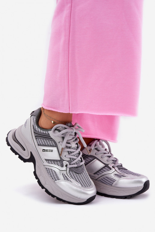Scarpe sportive grigie da donna Big Star RR274A193
