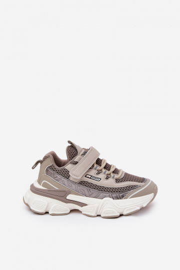 Scarpe modello sneakers scarpe Scarpe da ginnastica per bambini con chiusure adesive colore kaki Ronivelle 2
