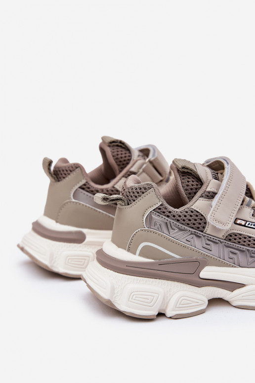 Scarpe modello sneakers scarpe Scarpe da ginnastica per bambini con chiusure adesive colore kaki Ronivelle