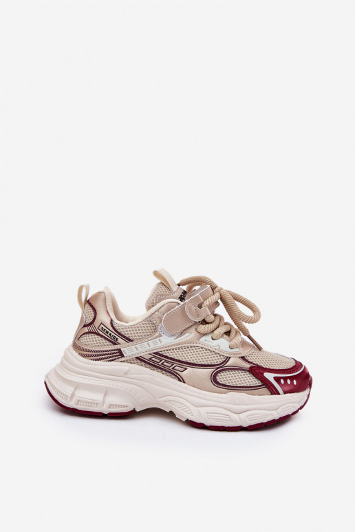 Scarpe modello sneakers Infantile Su una suola spessa colore dorato Xairana