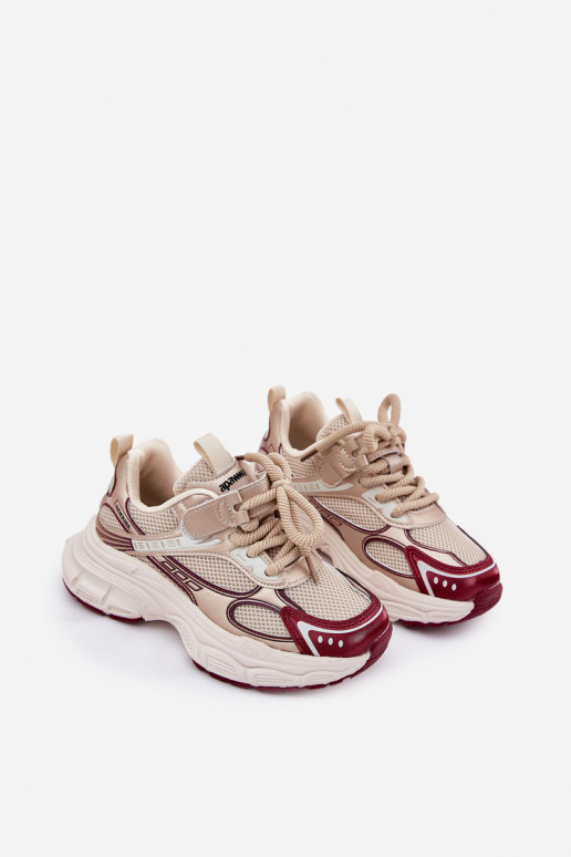 Scarpe modello sneakers Infantile Su una suola spessa colore dorato Xairana