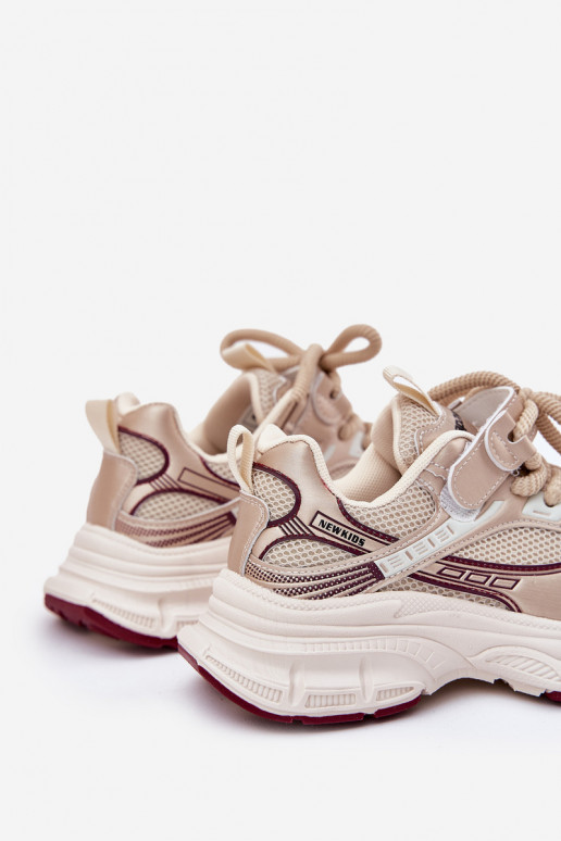 Scarpe modello sneakers Infantile Su una suola spessa colore dorato Xairana