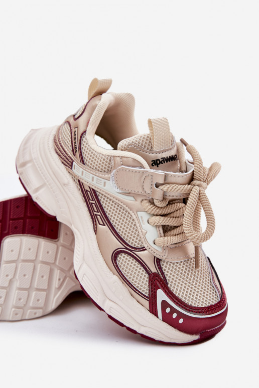 Scarpe modello sneakers Infantile Su una suola spessa colore dorato Xairana