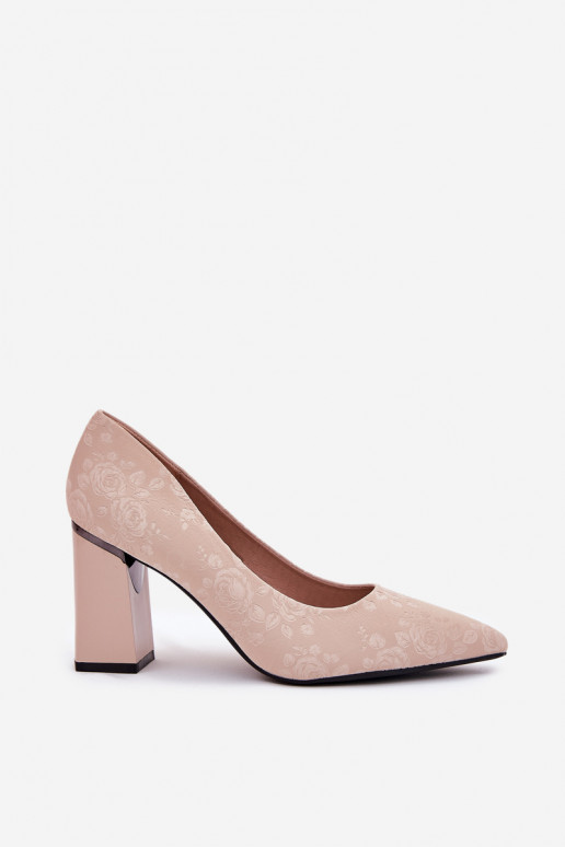 Stile elegante Scarpe con i tacchi IN colore rosa Vinceza 62223 beige