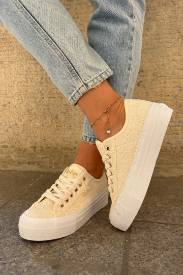 Scarpe per il tempo libero con pizzo Lee Cooper LCIN-25-31-3440L beige
