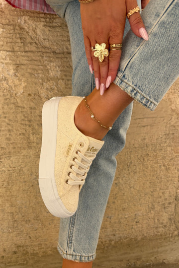 Scarpe per il tempo libero con pizzo Lee Cooper LCIN-25-31-3440L beige 2