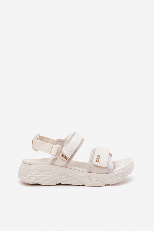 Stile sportivo Sandali da donna con una piattaforma Big Star RR274A076 beige