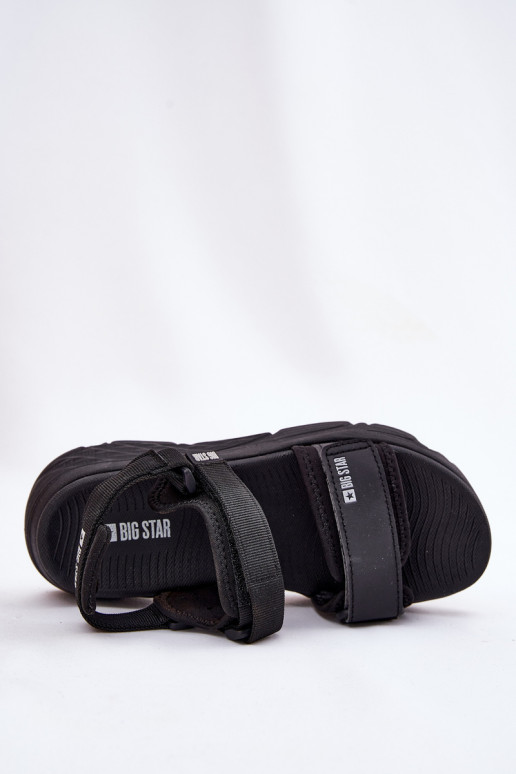 Stile sportivo Sandali da donna con una piattaforma Big Star RR274A077 colore nero