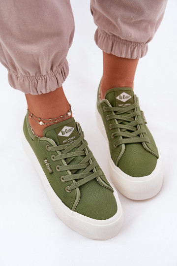 Scarpe per il tempo libero con una piattaforma Lee Cooper LCIN-25-31-3449L colore verde