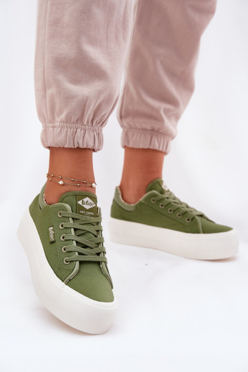 Scarpe per il tempo libero con una piattaforma Lee Cooper LCIN-25-31-3449L colore verde 2