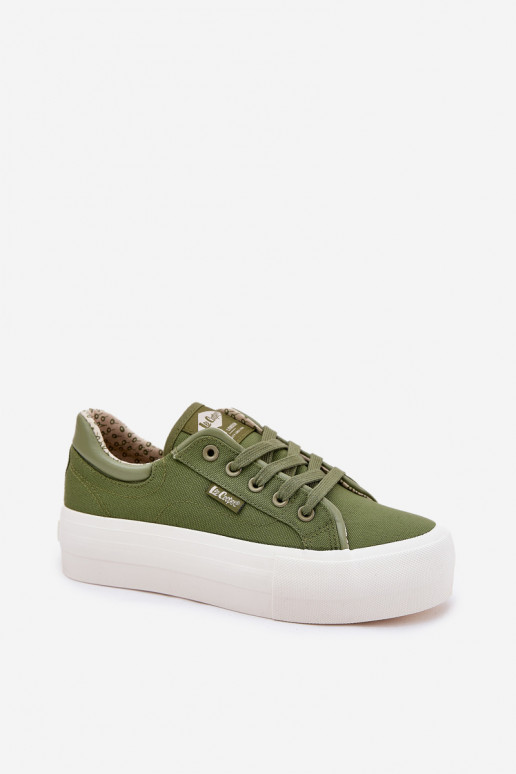Scarpe per il tempo libero con una piattaforma Lee Cooper LCIN-25-31-3449L colore verde Scarpe per il tempo libero con una piattaforma Lee Cooper LCIN-25-31-3449L colore verde