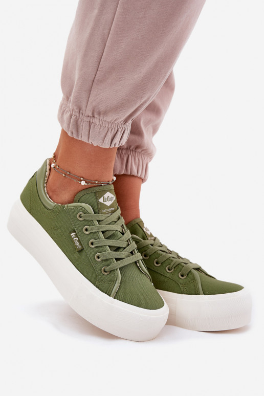 Scarpe per il tempo libero con una piattaforma Lee Cooper LCIN-25-31-3449L colore verde Scarpe per il tempo libero con una piattaforma Lee Cooper LCIN-25-31-3449L colore verde