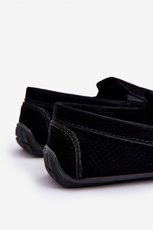 Deveschio Mocassini classici in camoscio colore nero Felixo