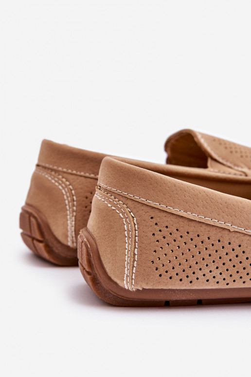 Deveschio Mocassini classici in camoscio beige Felixo