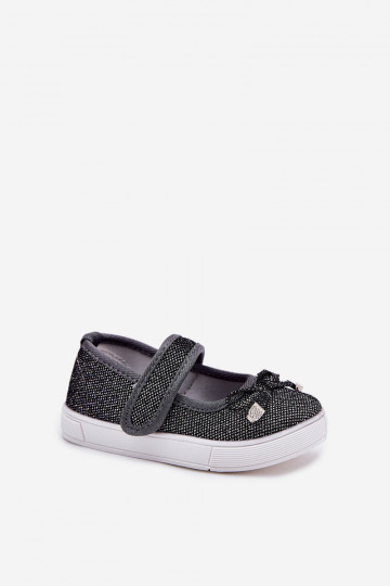 ballerine per bambini con nastri colore nero Amirinas