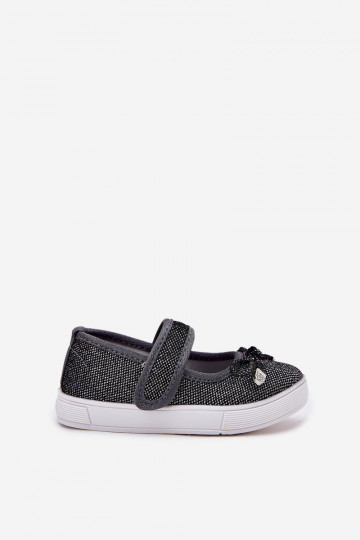 ballerine per bambini con nastri colore nero Amirinas 2