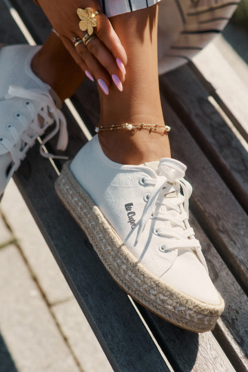 Scarpe casual con lacci Lee Cooper LCIN-25-44-3217 bianche 2