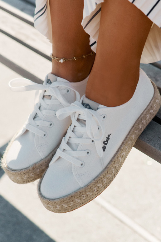 Scarpe casual con lacci Lee Cooper LCIN-25-44-3217 bianche