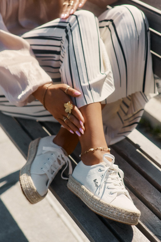 Scarpe casual con lacci Lee Cooper LCIN-25-44-3217 bianche