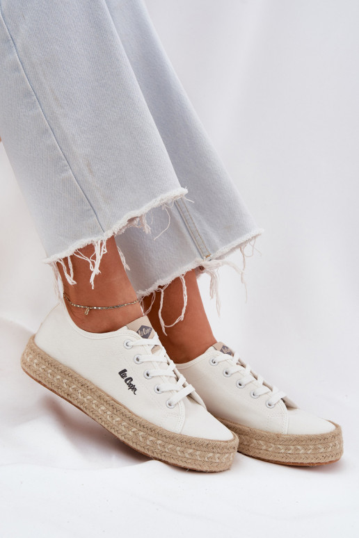Scarpe casual con lacci Lee Cooper LCIN-25-44-3217 bianche