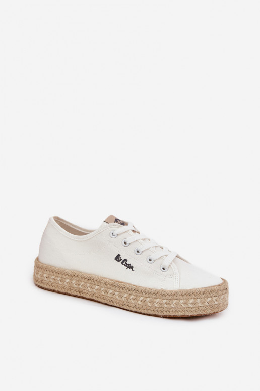 Scarpe casual con lacci Lee Cooper LCIN-25-44-3217 bianche