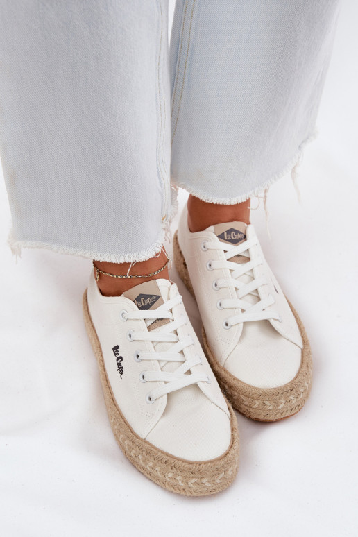 Scarpe casual con lacci Lee Cooper LCIN-25-44-3217 bianche
