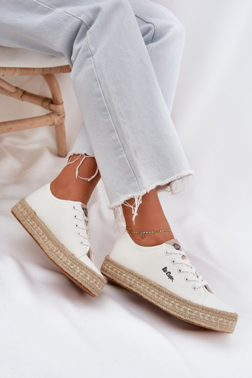 Scarpe casual con lacci Lee Cooper LCIN-25-44-3217 bianche