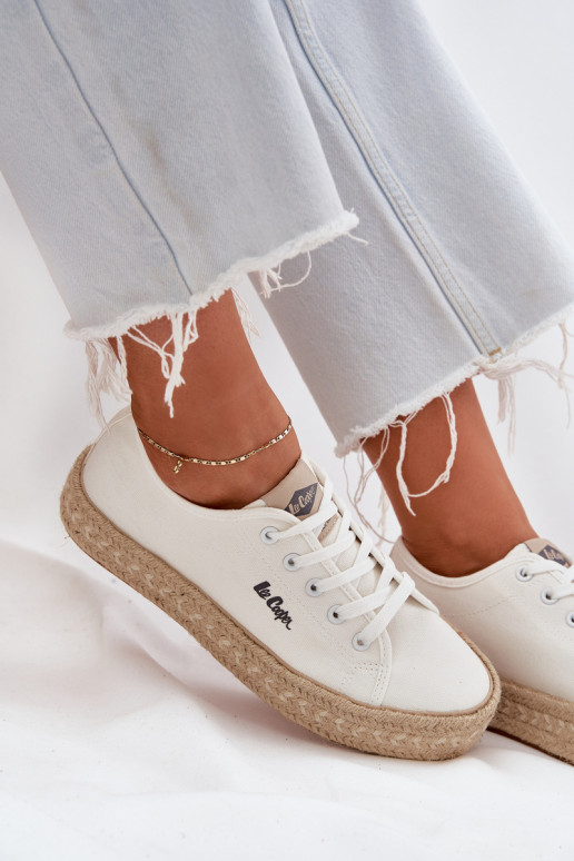 Scarpe casual con lacci Lee Cooper LCIN-25-44-3217 bianche